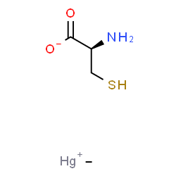 ChemSpider 2D Image | Methylmercury(1+) (2R)-2-amino-3-sulfanylpropanoate | C4H9HgNO2S