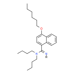ChemSpider 2D Image | N,N-Dibutyl-4-(hexyloxy)-1-naphthalenecarboximidamide | C25H38N2O