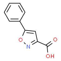 ChemSpider 2D Image | 5-phenylisoxazole-3-carboxylic acid | C10H7NO3