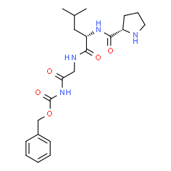 ChemSpider 2D Image | L-Prolyl-L-leucyl-N-[(benzyloxy)carbonyl]glycinamide | C21H30N4O5