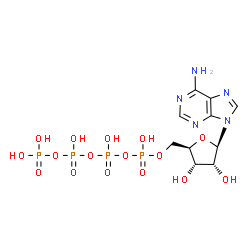 ChemSpider 2D Image | Adenosine 5'-tetraphosphate | C10H17N5O16P4