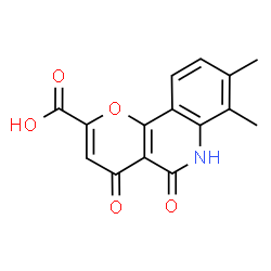 ChemSpider 2D Image | 7,8-Dimethyl-4,5-dioxo-5,6-dihydro-4H-pyrano[3,2-c]quinoline-2-carboxylic acid | C15H11NO5