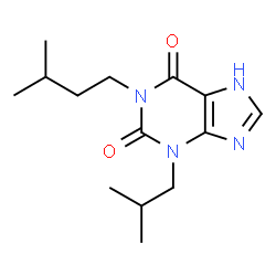 ChemSpider 2D Image | 1-isoamyl-3-isobutylxanthine | C14H22N4O2