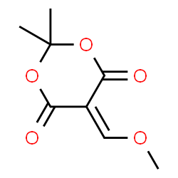 ChemSpider 2D Image | 5-(Methoxymethylene)-2,2-dimethyl-1,3-dioxane-4,6-dione | C8H10O5