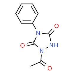 ChemSpider 2D Image | 1-Acetyl-4-phenyl-1,2,4-triazolidine-3,5-dione | C10H9N3O3