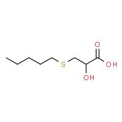 ChemSpider 2D Image | 2-Hydroxy-3-(pentylsulfanyl)propanoic acid | C8H16O3S
