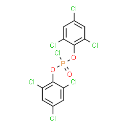 ChemSpider 2D Image | Bis(2,4,6-trichlorophenyl) phosphorochloridate | C12H4Cl7O3P