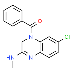 ChemSpider 2D Image | [7-Chloro-3-(methylamino)-1(2H)-quinoxalinyl](phenyl)methanone | C16H14ClN3O