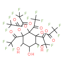 ChemSpider 2D Image | 4,5,6-Trihydroxy-1,2,3-tris(trifluoroacetyl)-1,2,3-cyclohexanetriyl tris(trifluoroacetate) | C18H6F18O12