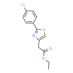 ChemSpider 2D Image | Ethyl 2-(2-(4-chlorophenyl)thiazol-4-yl)acetate | C13H12ClNO2S