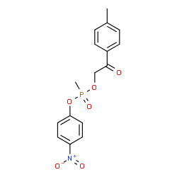 ChemSpider 2D Image | 2-(4-Methylphenyl)-2-oxoethyl 4-nitrophenyl methylphosphonate | C16H16NO6P