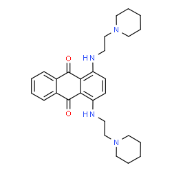ChemSpider 2D Image | 1,4-Bis{[2-(1-piperidinyl)ethyl]amino}-9,10-anthraquinone | C28H36N4O2