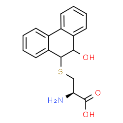 ChemSpider 2D Image | S-(10-Hydroxy-9,10-dihydro-9-phenanthrenyl)-L-cysteine | C17H17NO3S