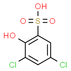 ChemSpider 2D Image | 3,5-Dichloro-2-hydroxybenzenesulfonic acid | C6H4Cl2O4S