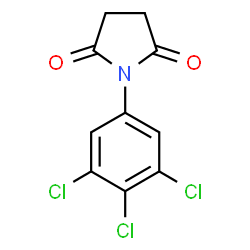 ChemSpider 2D Image | N-(3,4,5-Trichlorophenyl)succinamide | C10H6Cl3NO2