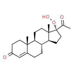 ChemSpider 2D Image | 17alpha-Hydroperoxyprogesterone | C21H30O4