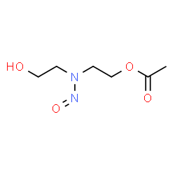 ChemSpider 2D Image | Ethanol, 2-((2-(acetyloxy)ethyl)nitrosoamino)- | C6H12N2O4