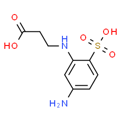 ChemSpider 2D Image | N-(5-Amino-2-sulfophenyl)-beta-alanine | C9H12N2O5S