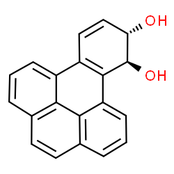 ChemSpider 2D Image | (9S,10S)-9,10-Dihydrobenzo[e]pyrene-9,10-diol | C20H14O2