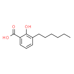 ChemSpider 2D Image | 3-Hexyl-2-hydroxybenzoic acid | C13H18O3