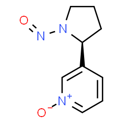 ChemSpider 2D Image | 3-[(2S)-1-Nitroso-2-pyrrolidinyl]pyridine 1-oxide | C9H11N3O2