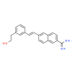 ChemSpider 2D Image | 6-{(E)-2-[3-(2-Hydroxyethyl)phenyl]vinyl}-2-naphthalenecarboximidamide | C21H20N2O