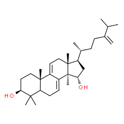 ChemSpider 2D Image | (3beta,5xi,15alpha)-24-Methylenelanosta-7,9(11)-diene-3,15-diol | C31H50O2