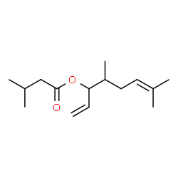ChemSpider 2D Image | 4,7-Dimethyl-1,6-octadien-3-yl 3-methylbutanoate | C15H26O2