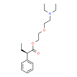 ChemSpider 2D Image | 2-[2-(Diethylamino)ethoxy]ethyl (2R)-2-phenylbutanoate | C18H29NO3