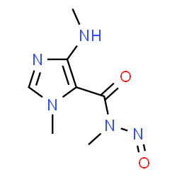 ChemSpider 2D Image | N,1-Dimethyl-4-(methylamino)-N-nitroso-1H-imidazole-5-carboxamide | C7H11N5O2