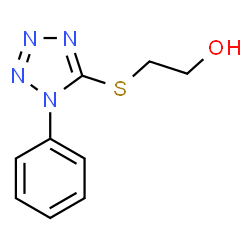 ChemSpider 2D Image | 2-[(1-Phenyl-1H-tetrazol-5-yl)sulfanyl]ethanol | C9H10N4OS