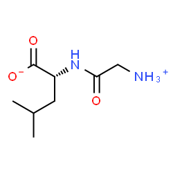 ChemSpider 2D Image | (2R)-2-[(Ammonioacetyl)amino]-4-methylpentanoate | C8H16N2O3