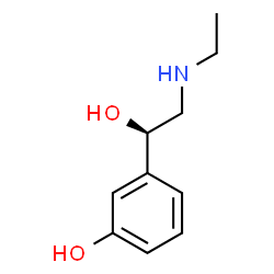 ChemSpider 2D Image | 3-[(1R)-2-(Ethylamino)-1-hydroxyethyl]phenol | C10H15NO2