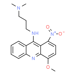 ChemSpider 2D Image | N'-(4-Methoxy-1-nitro-9-acridinyl)-N,N-dimethyl-1,3-propanediamine | C19H22N4O3