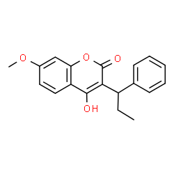 ChemSpider 2D Image | 4-Hydroxy-7-methoxy-3-(1-phenyl-propyl)-chromen-2-one | C19H18O4