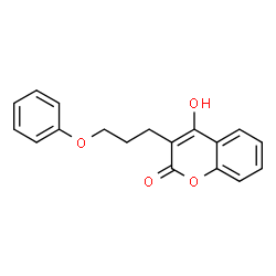 ChemSpider 2D Image | 4-Hydroxy-3-(3-phenoxypropyl)-2H-chromen-2-one | C18H16O4