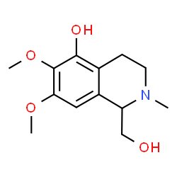 ChemSpider 2D Image | 1-(Hydroxymethyl)-6,7-dimethoxy-2-methyl-1,2,3,4-tetrahydro-5-isoquinolinol | C13H19NO4