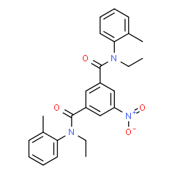 ChemSpider 2D Image | N,N'-Diethyl-5-nitro-N,N'-di-o-tolyl-isophthalamide | C26H27N3O4