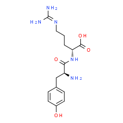 ChemSpider 2D Image | D-Arginine, N2-L-tyrosyl-, trans- | C15H23N5O4