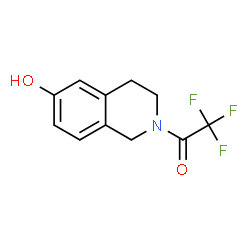 ChemSpider 2D Image | 2-(Trifluoroacetyl)-1,2,3,4-Tetrahydroisoquinolin-6-Ol | C11H10F3NO2