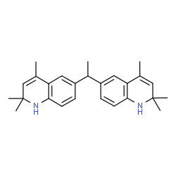 ChemSpider 2D Image | 6,6'-(1,1-Ethanediyl)bis(2,2,4-trimethyl-1,2-dihydroquinoline) | C26H32N2