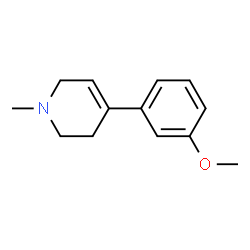 ChemSpider 2D Image | 1,2,3,6-Tetrahydro-4-(3-methoxyphenyl)-1-methylpyridine | C13H17NO