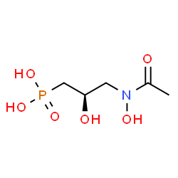 ChemSpider 2D Image | {(2R)-3-[Acetyl(hydroxy)amino]-2-hydroxypropyl}phosphonic acid | C5H12NO6P