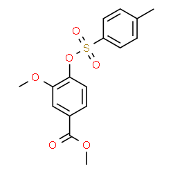ChemSpider 2D Image | Methyl 3-methoxy-4-{[(4-methylphenyl)sulfonyl]oxy}benzoate | C16H16O6S