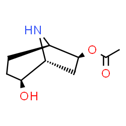 ChemSpider 2D Image | (1R,2S,5R,6S)-2-Hydroxy-8-azabicyclo[3.2.1]oct-6-yl acetate | C9H15NO3