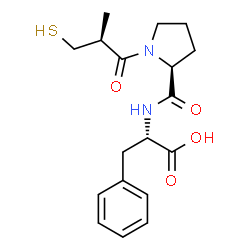 ChemSpider 2D Image | 1-[(2S)-2-Methyl-3-sulfanylpropanoyl]-L-prolyl-L-phenylalanine | C18H24N2O4S