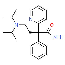 ChemSpider 2D Image | (2R)-4-(Diisopropylamino)-2-phenyl-2-(2-pyridinyl)butanamide | C21H29N3O