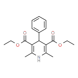 ChemSpider 2D Image | Diethyl 4-phenyl-1,4-dihydro-2,6-lutidine-3,5-dicarboxylate | C19H23NO4