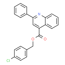 ChemSpider 2D Image | 4-Chlorobenzyl 2-phenyl-4-quinolinecarboxylate | C23H16ClNO2