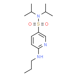 ChemSpider 2D Image | N,N-Diisopropyl-6-(propylamino)-3-pyridinesulfonamide | C14H25N3O2S